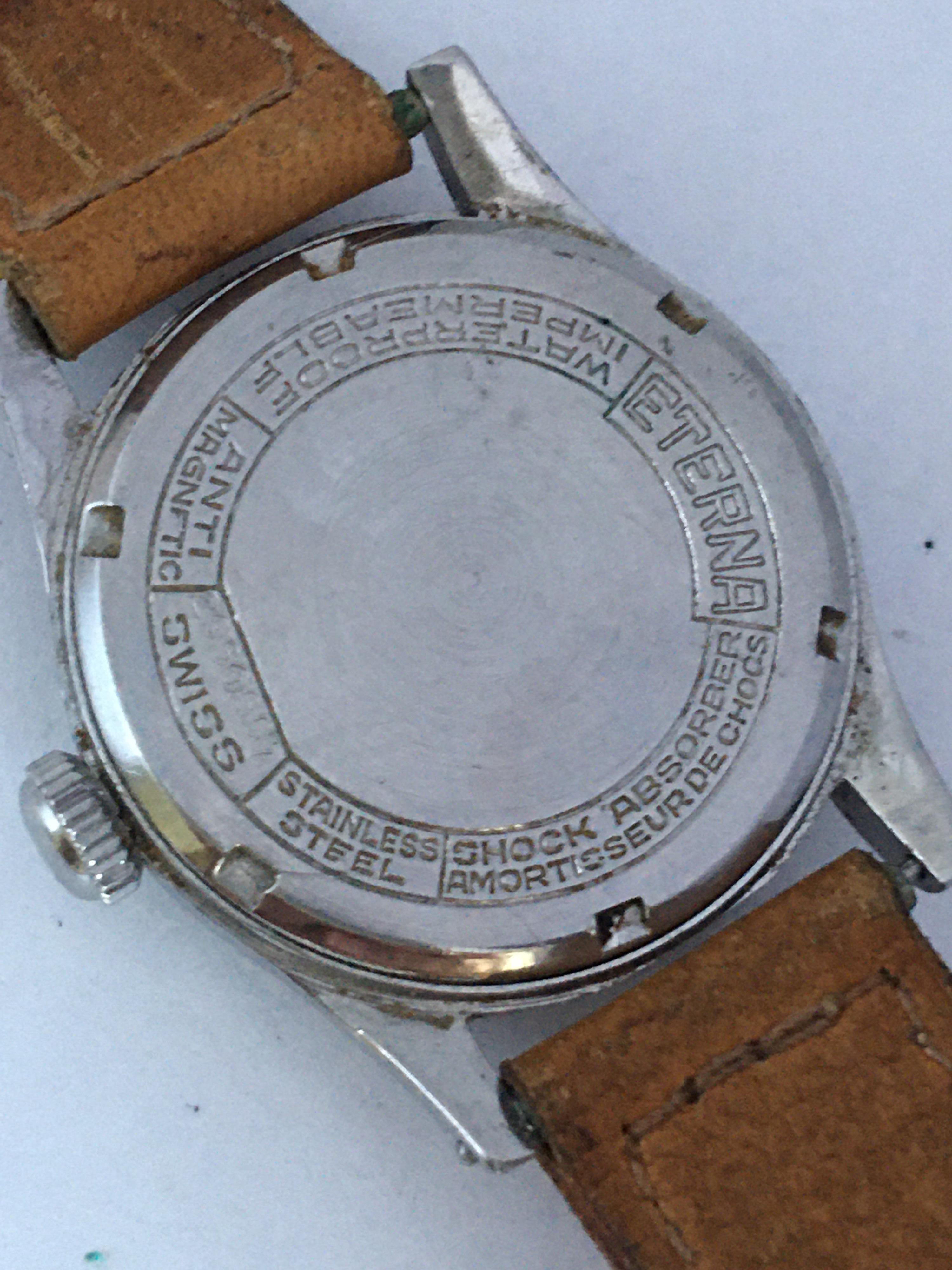 Women's or Men's Vintage 1940s Stainless Steel Manual Winding Eterna Watch