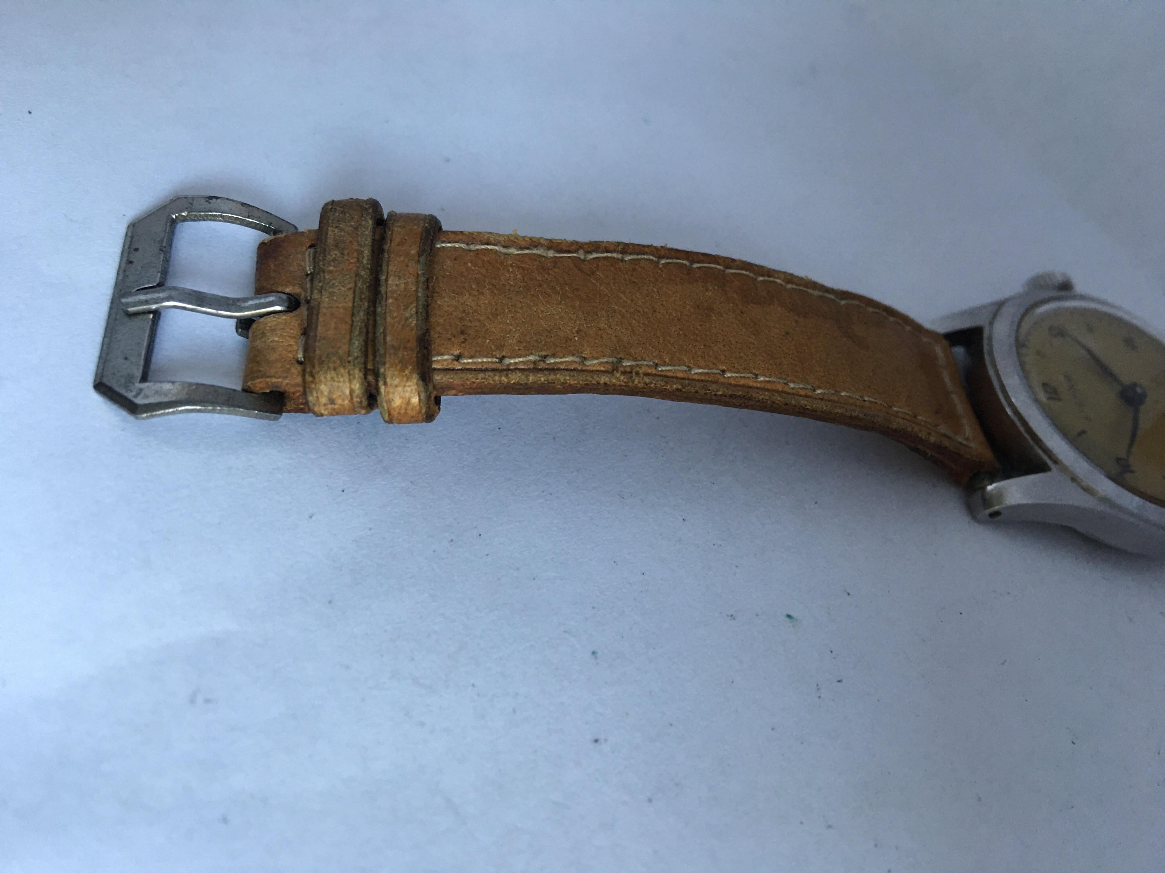 Vintage 1940s Stainless Steel Manual Winding Eterna Watch 1