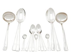 Vintage 1940s Sterling Silver Canteen of Cutlery for 12 Persons
