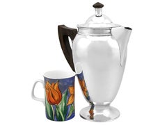 Sterlingsilber-Kaffeekanne, Vintage, 1940er Jahre