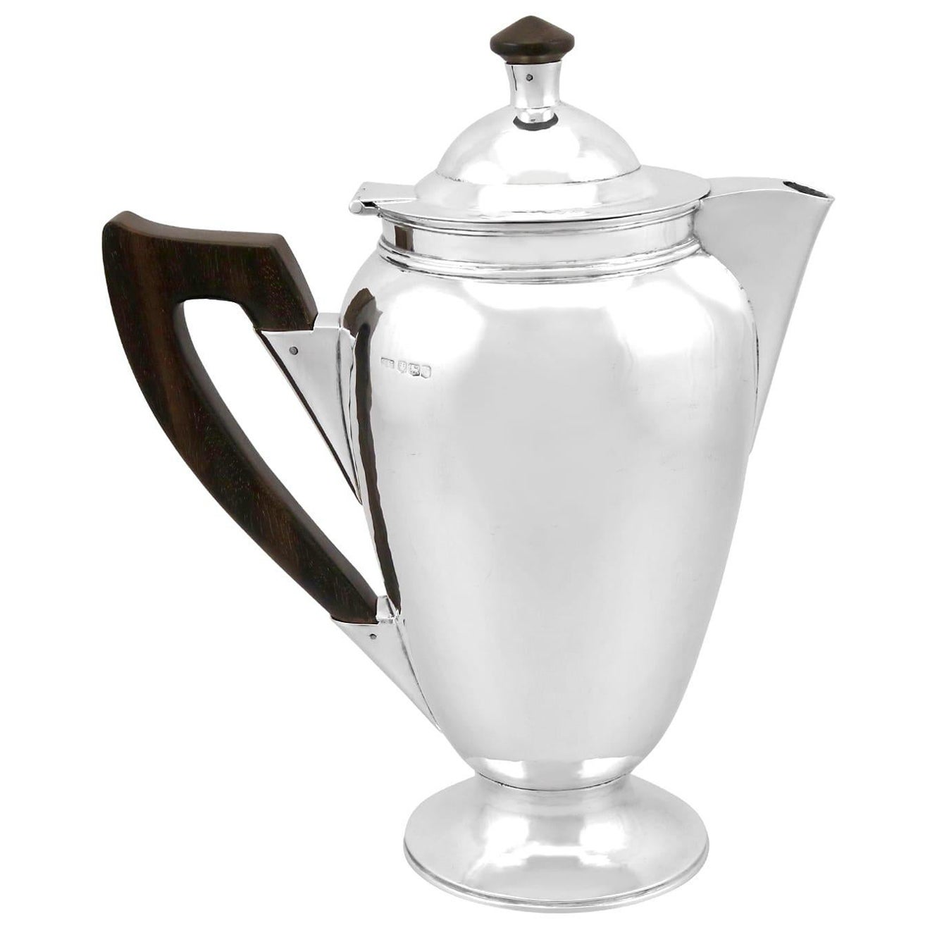 Sterlingsilber-Kaffeekanne, Vintage, 1940er Jahre