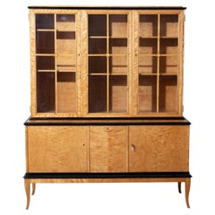 Vintage 1940's Swedish Locking China Cabinet by Fran Blomstermala Mobelfabrik