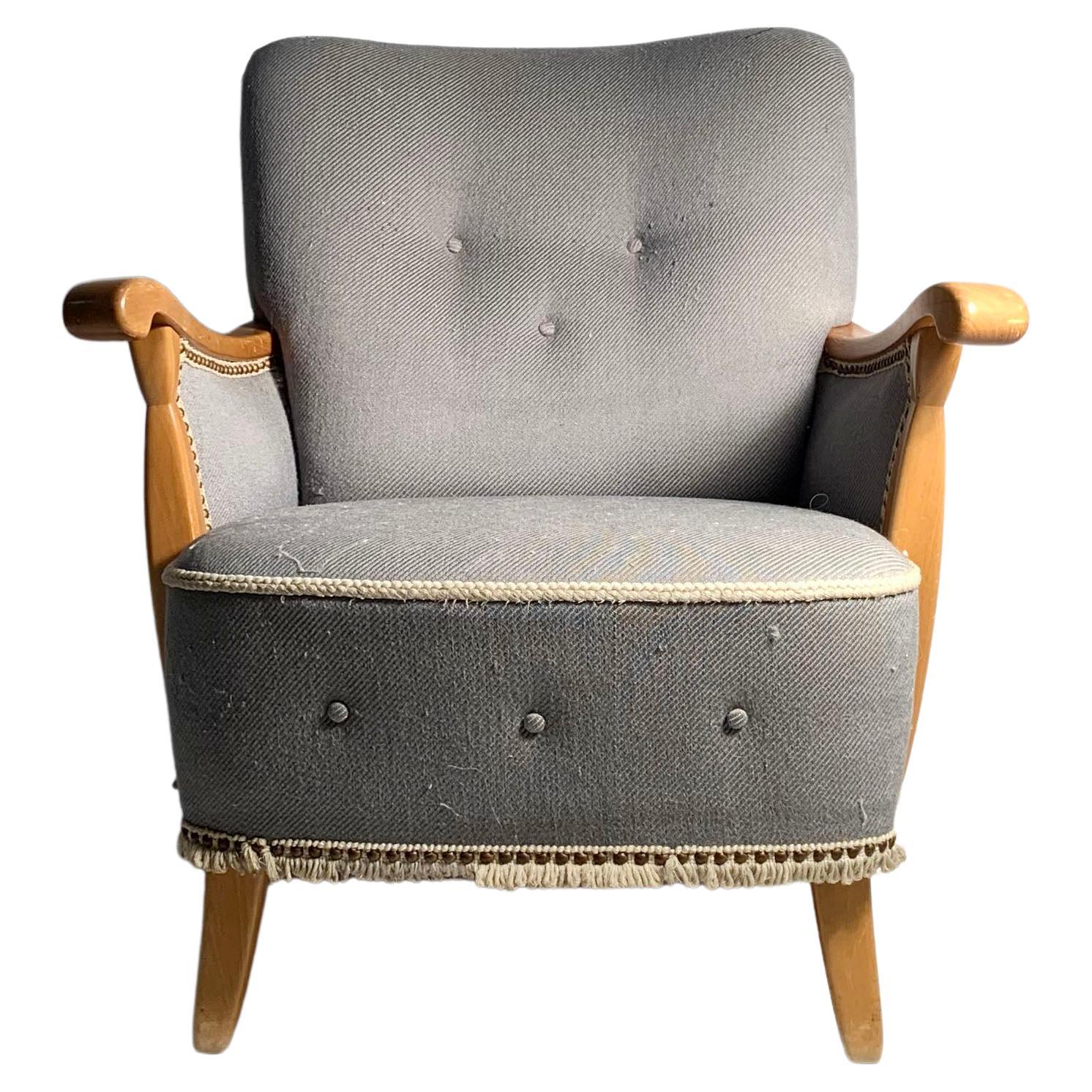 Vintage 1940s Swedish Lounge Chair