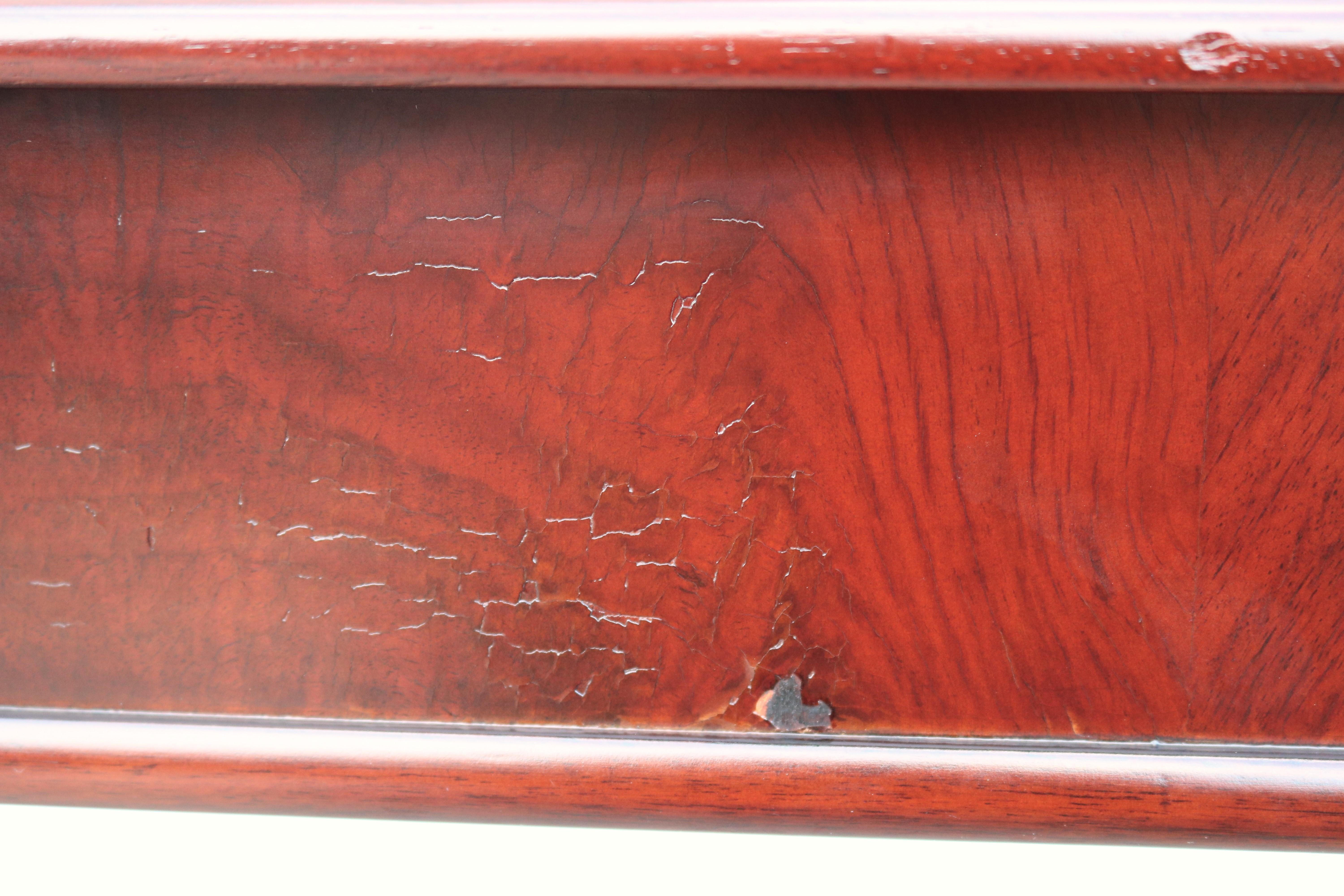 Vintage 1940s Traditional John Scalia for Schmieg & Kotzian Mahogany Desk Table For Sale 11