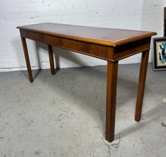 Vintage 1940s Traditional John Scalia for Schmieg & Kotzian Mahogany Desk Table