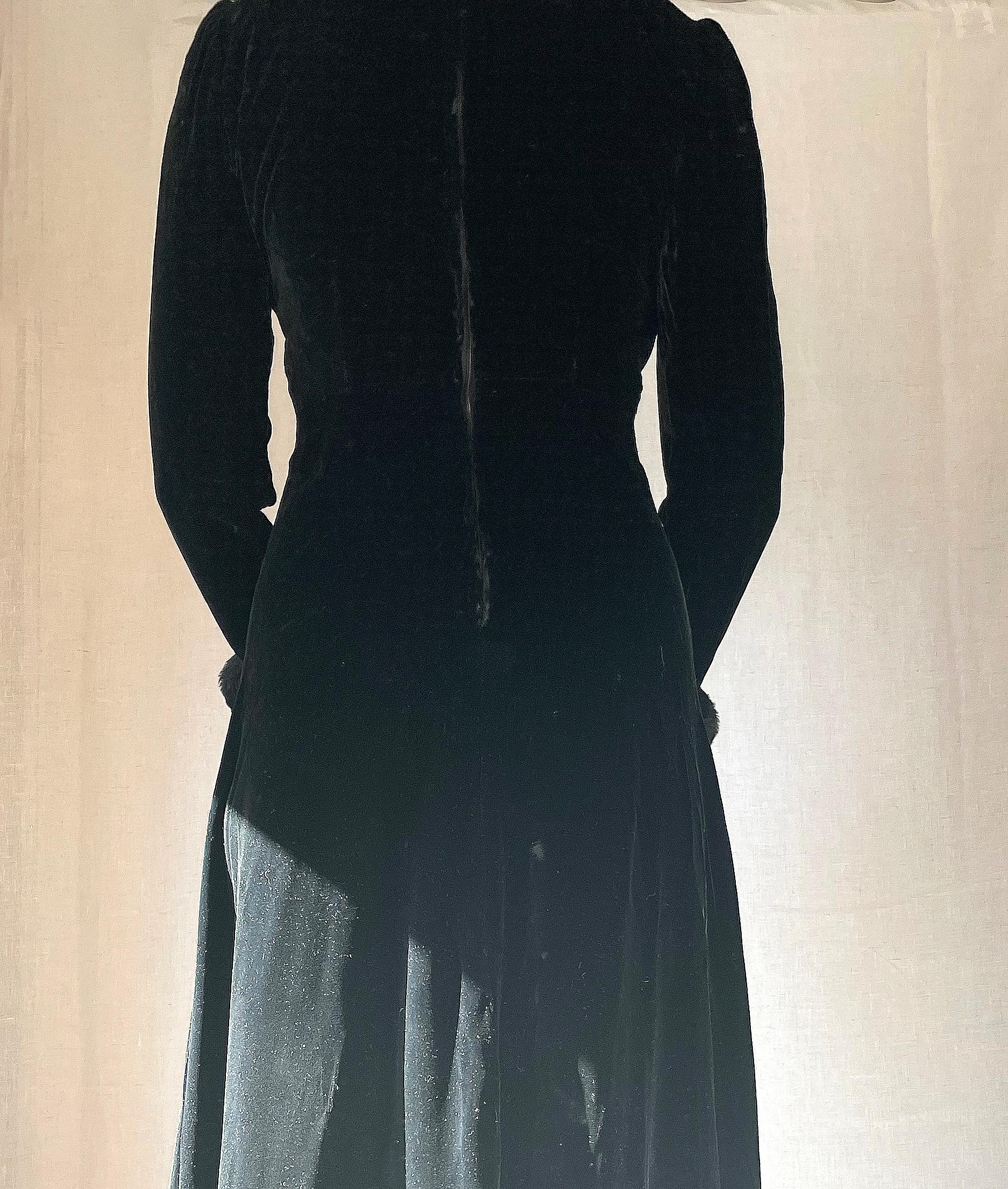 Vintage 1940s Velvet Dress 6