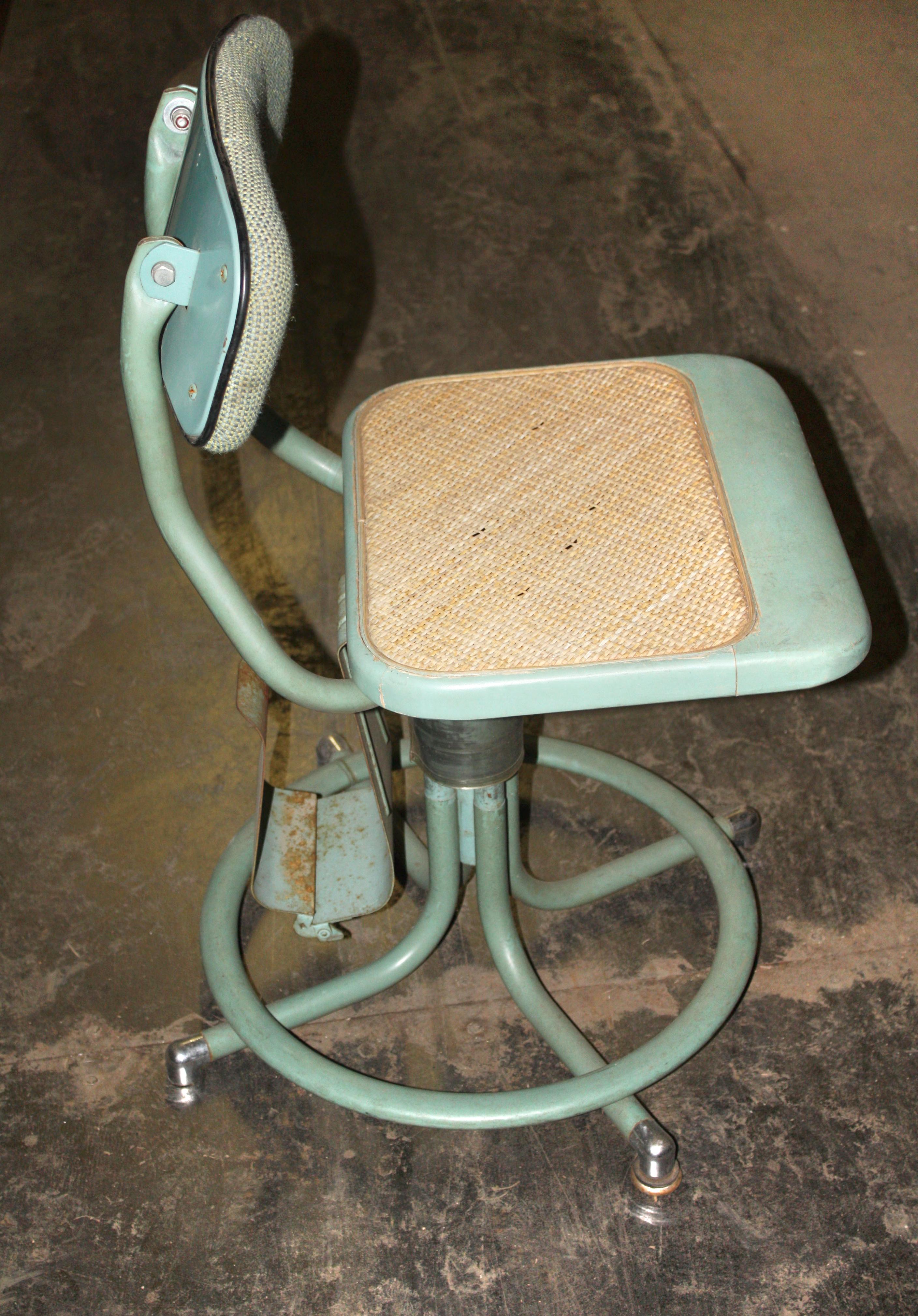 North American Vintage 1940s Western Electric Telephone Switch Board Operators Stool Chair