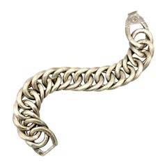 Bracciale a maglie flessibili d'argento messicano William Spratling vintage del 1940