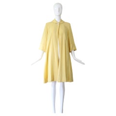Vintage 1940's Yellow Mid Season Swing Coat UK 10-12 US 6-8
