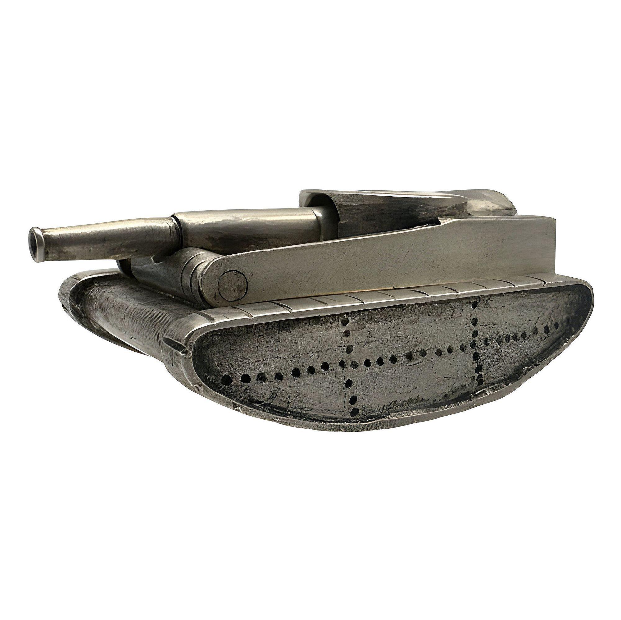 Mid-20th Century Vintage 1948 Boutique Made M4 Sherman Tank Sterling Silver Pocket Lighter For Sale