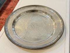 Vintage 1949 Gorham Sterling Silver Rope Edge Serving Tray 14 Inches