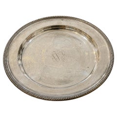 Vintage 1949 Gorham Sterling Silver Rope Edge Serving Tray 14 Inches