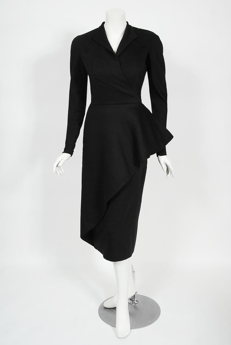 Vintage 1990 Christian Dior Black White Polka-Dot Silk Bustier Plunge Mini  Dress For Sale at 1stDibs