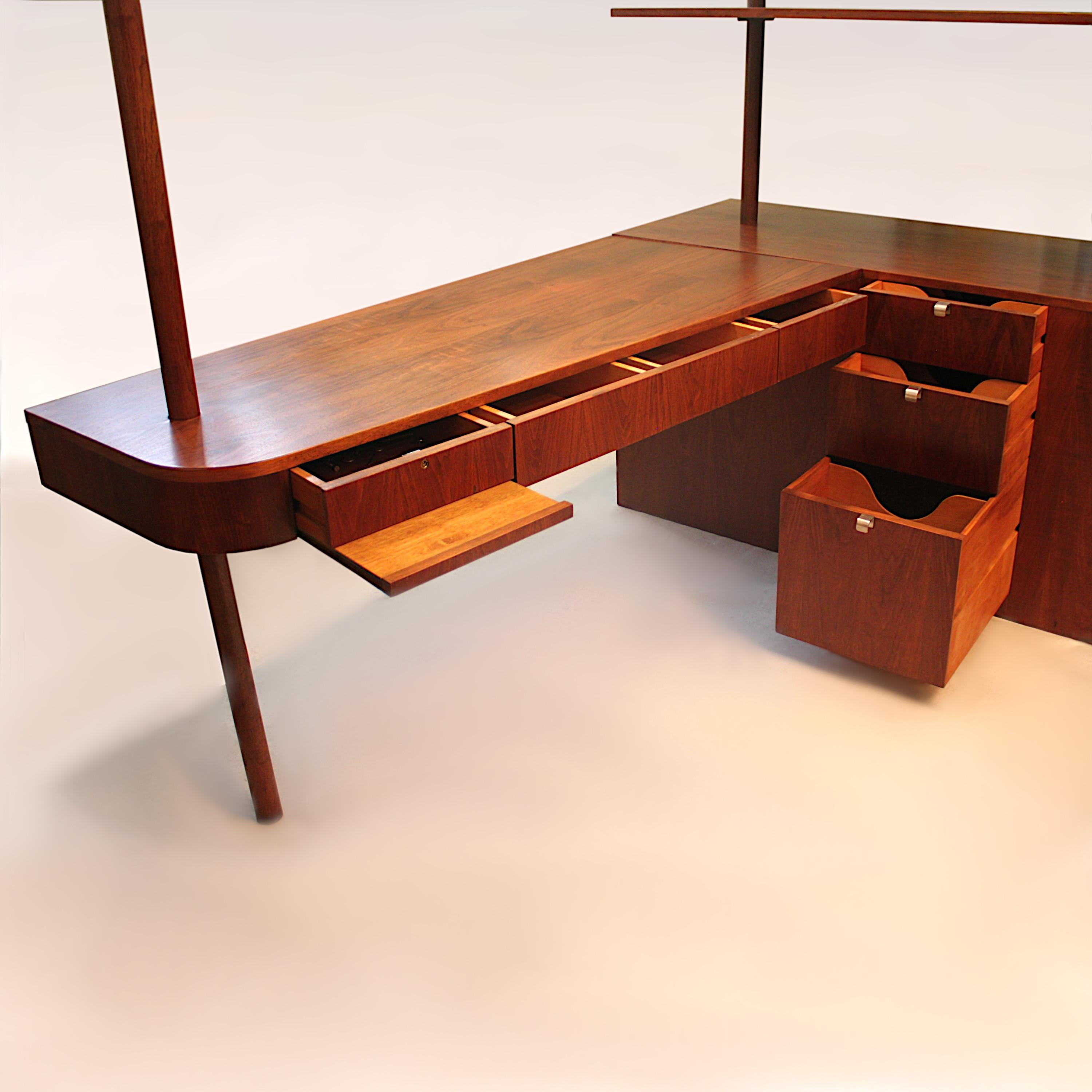 mid century l shaped desk