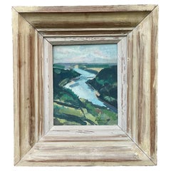 Vintage 1949 Original Landscape Oil on Board