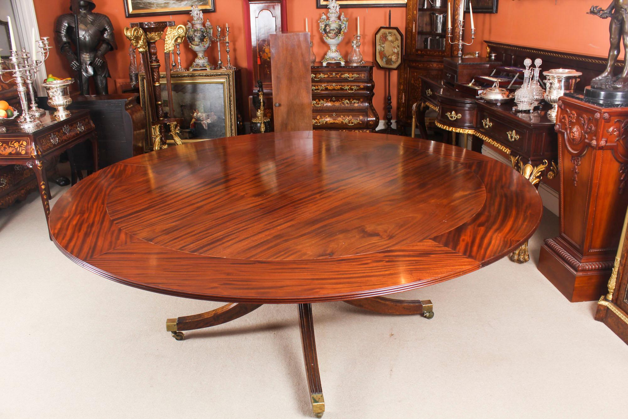 Mid-20th Century Vintage Mahogany Jupe Dining Table, Leaf Cabinet and 8 Chairs