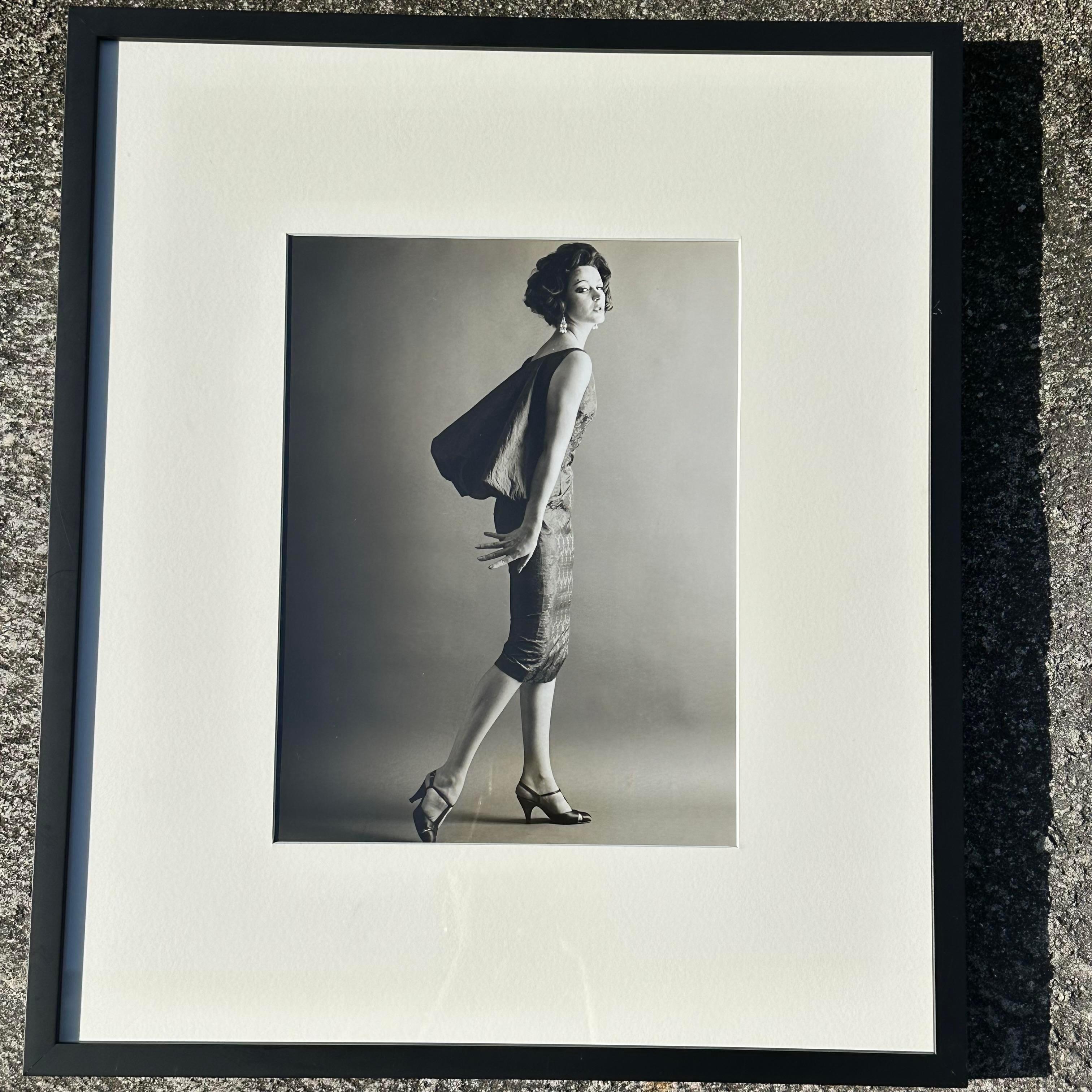 20th Century Vintage 1950 Black and White Fashion Photograph For Sale