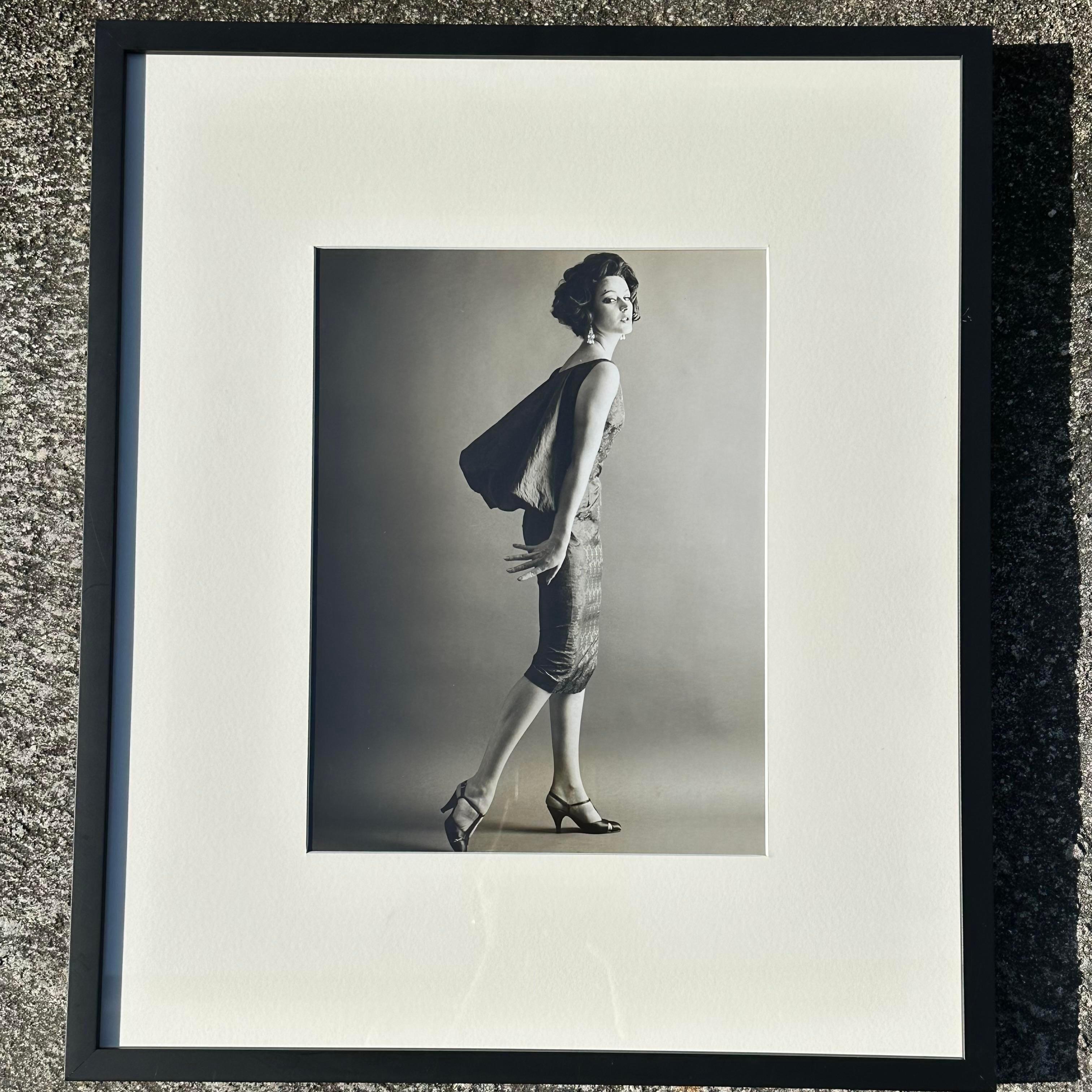 Vintage 1950 Black and White Fashion Photograph For Sale 1