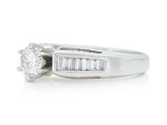 Vintage 1950s 0.60 Carat Old European Cut Diamond Engagement Ring