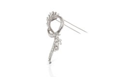 Spilla con diamante da 12,00 carati Vintage By 1950