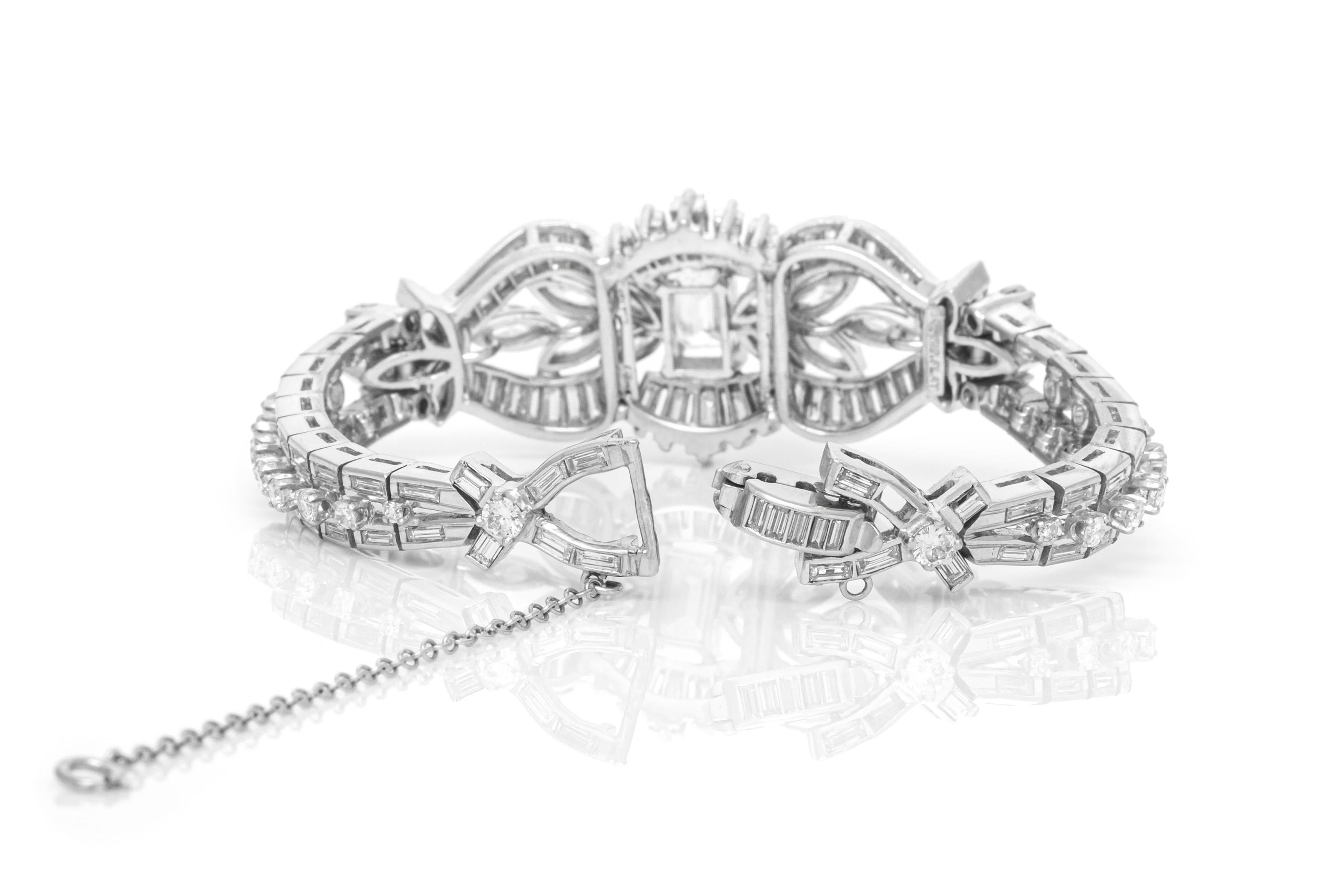 Vintage 1950s 13.50 Carat Diamond Bracelet Bon état - En vente à New York, NY