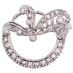 Vintage 1950’s 14k White Gold Diamond Wreath Pin Vintage 1950’s 14k White Gold Diamond Wreath Pin