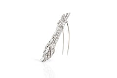 Vintage 1950s 15.00 Carat Diamond Brooch