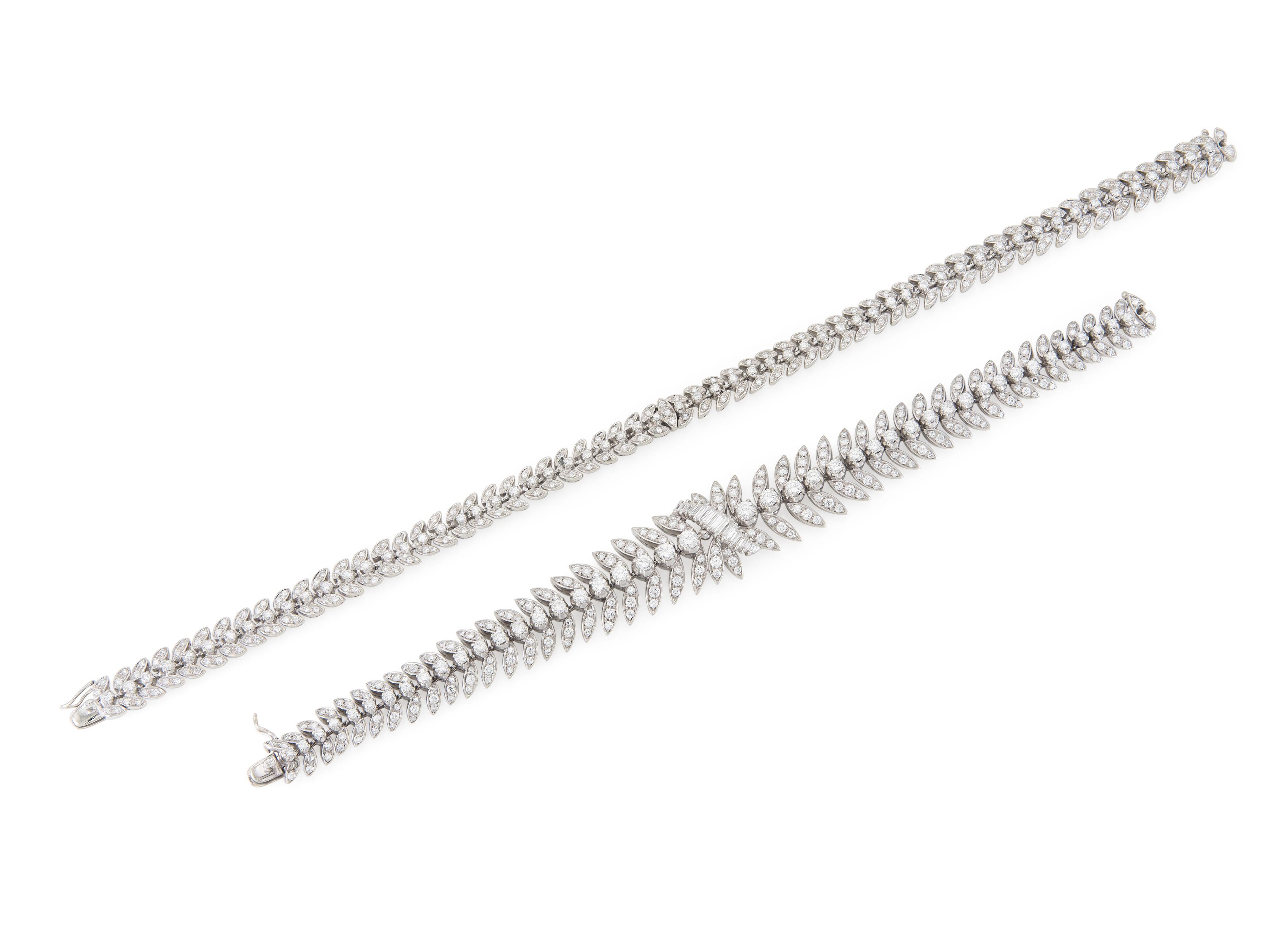 Donna Vintage 1950s 15.00 Carat Diamond Necklace in vendita