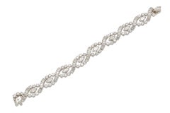 Vintage 1950s 16.00 Carat Mixed Cut Diamond Bracelet
