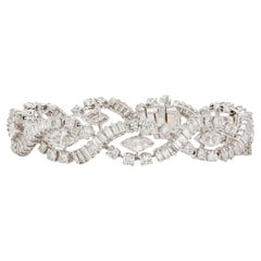 Vintage 1950er Jahre 16.00 Karat Diamantarmband mit gemischtem Schliff