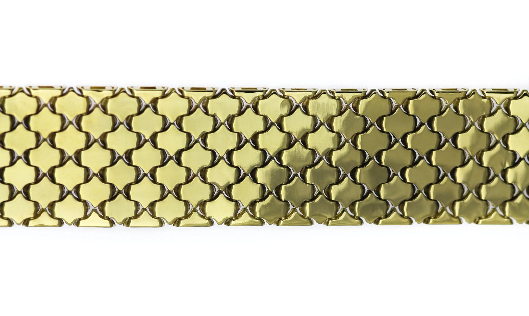 Vintage 1950's 18K Three Colour - Yellow, White & Rose Gold - Bracelet For Sale 2
