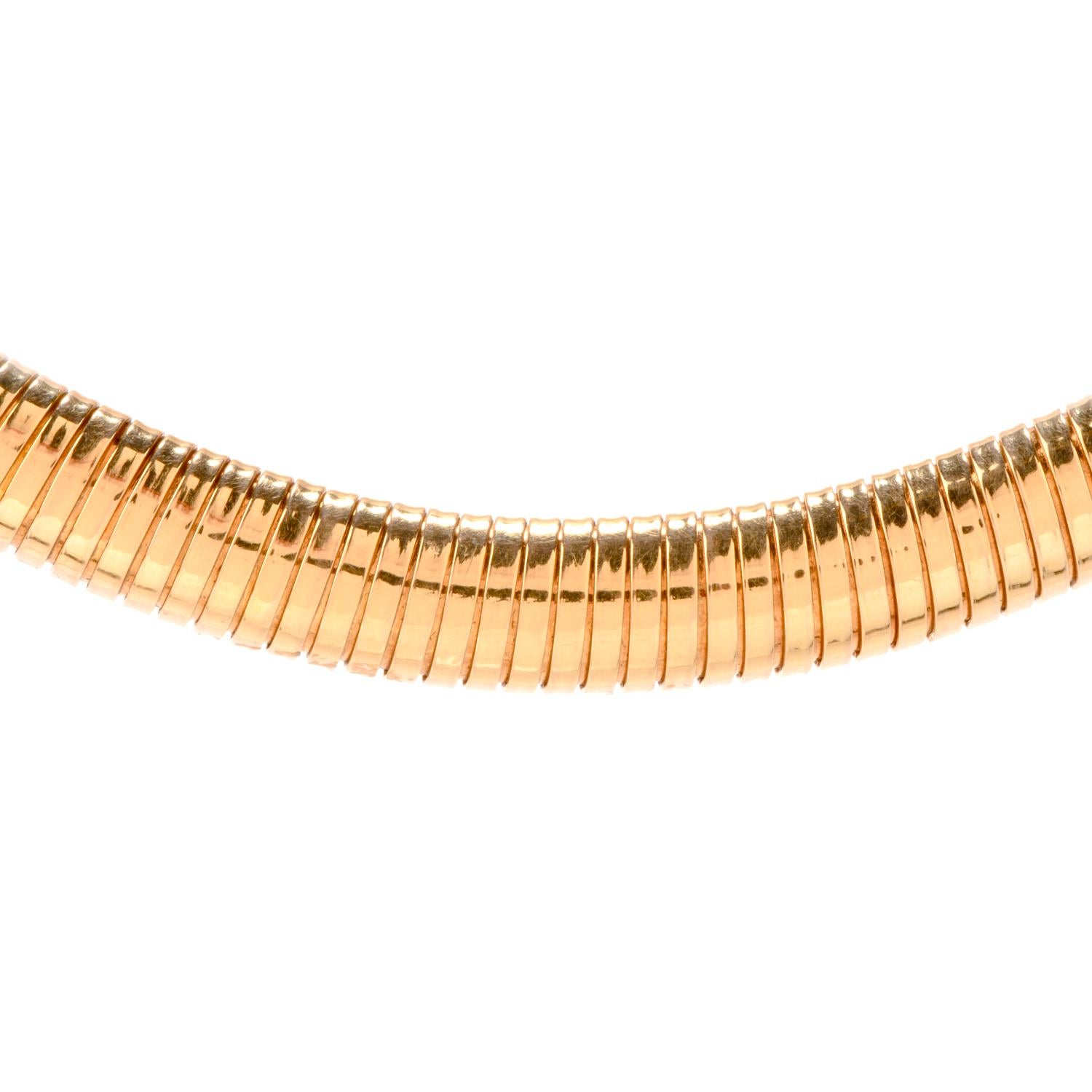 flexible gold choker necklace