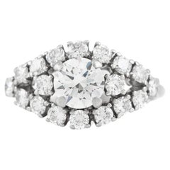 Vintage 1950er Jahre 1,90 Karat Diamantring