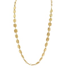 Vintage 1950's-1970s Brutalist Nugget goldtone Necklace