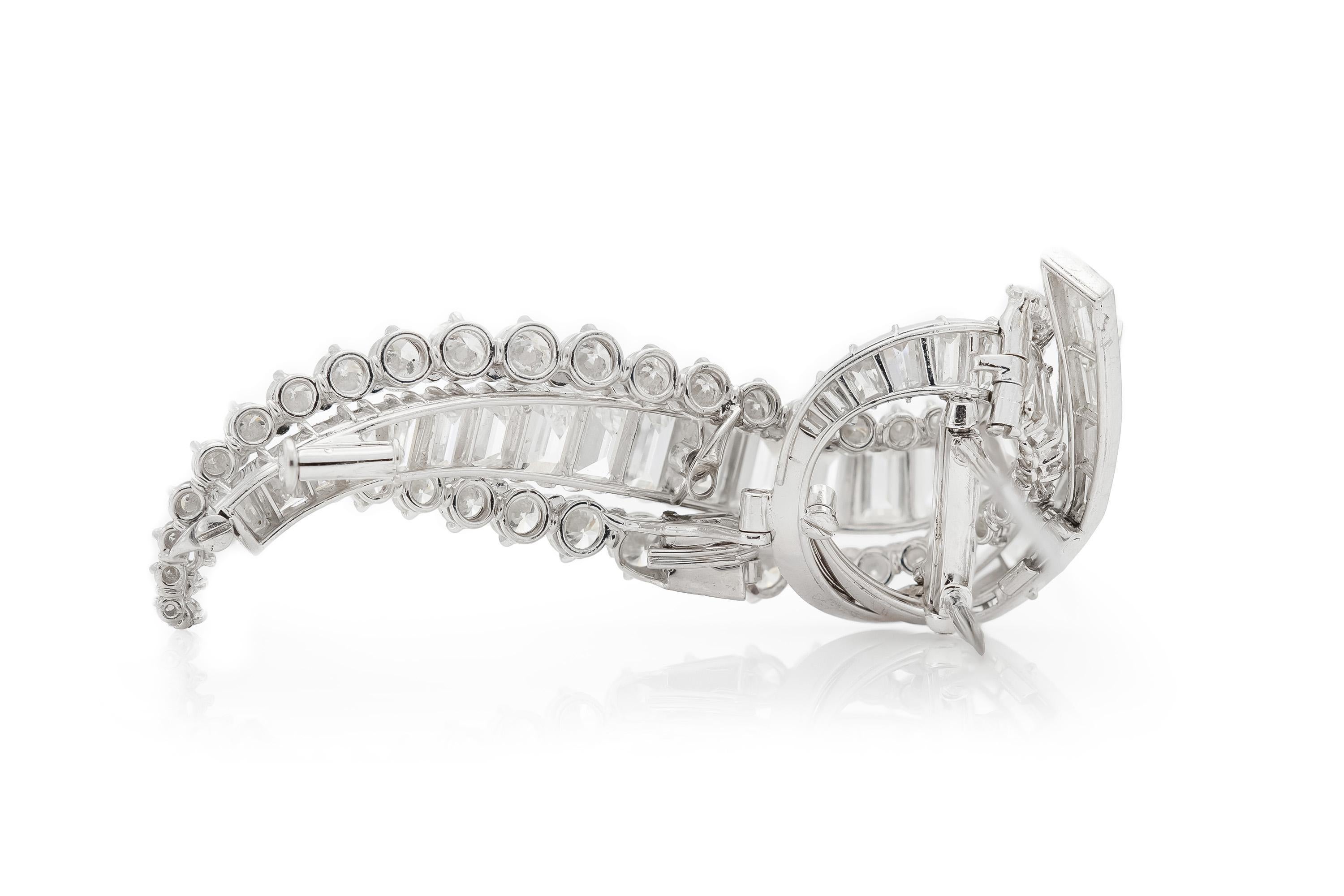 Spilla con diamante da 20,00 carati Vintage By 1950 In condizioni buone in vendita a New York, NY
