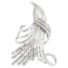 Vintage 1950er Jahre 20,00 Karat Diamant-Brosche