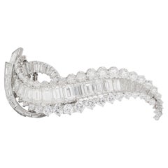 Vintage 1950er Jahre 20,00 Karat Diamant-Brosche