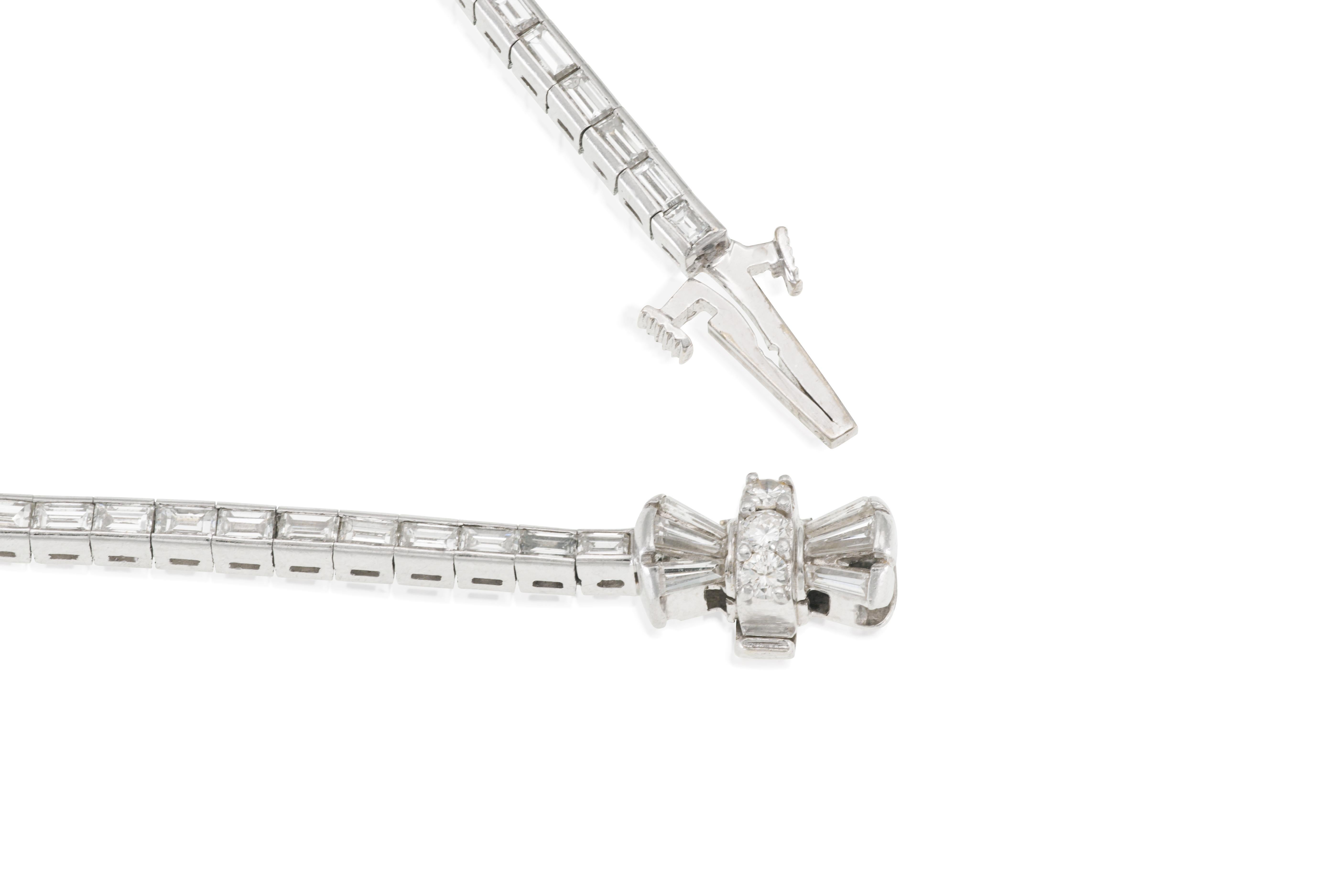 Collana con diamanti da 25,00 carati vintage del 1950 In condizioni buone in vendita a New York, NY
