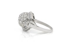 Vintage 1950s 3.00 Carat Diamond Ball Ring