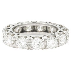 Vintage 1950s 4.00 Carat Round Brilliant Cut Diamond Eternity Band