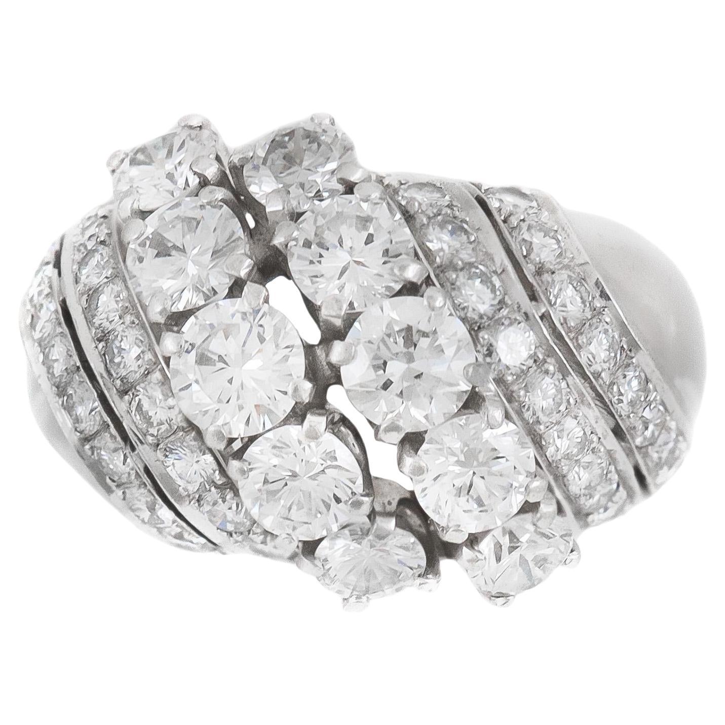 Bague en diamant vintage des années 1950 de 4,50 carats
