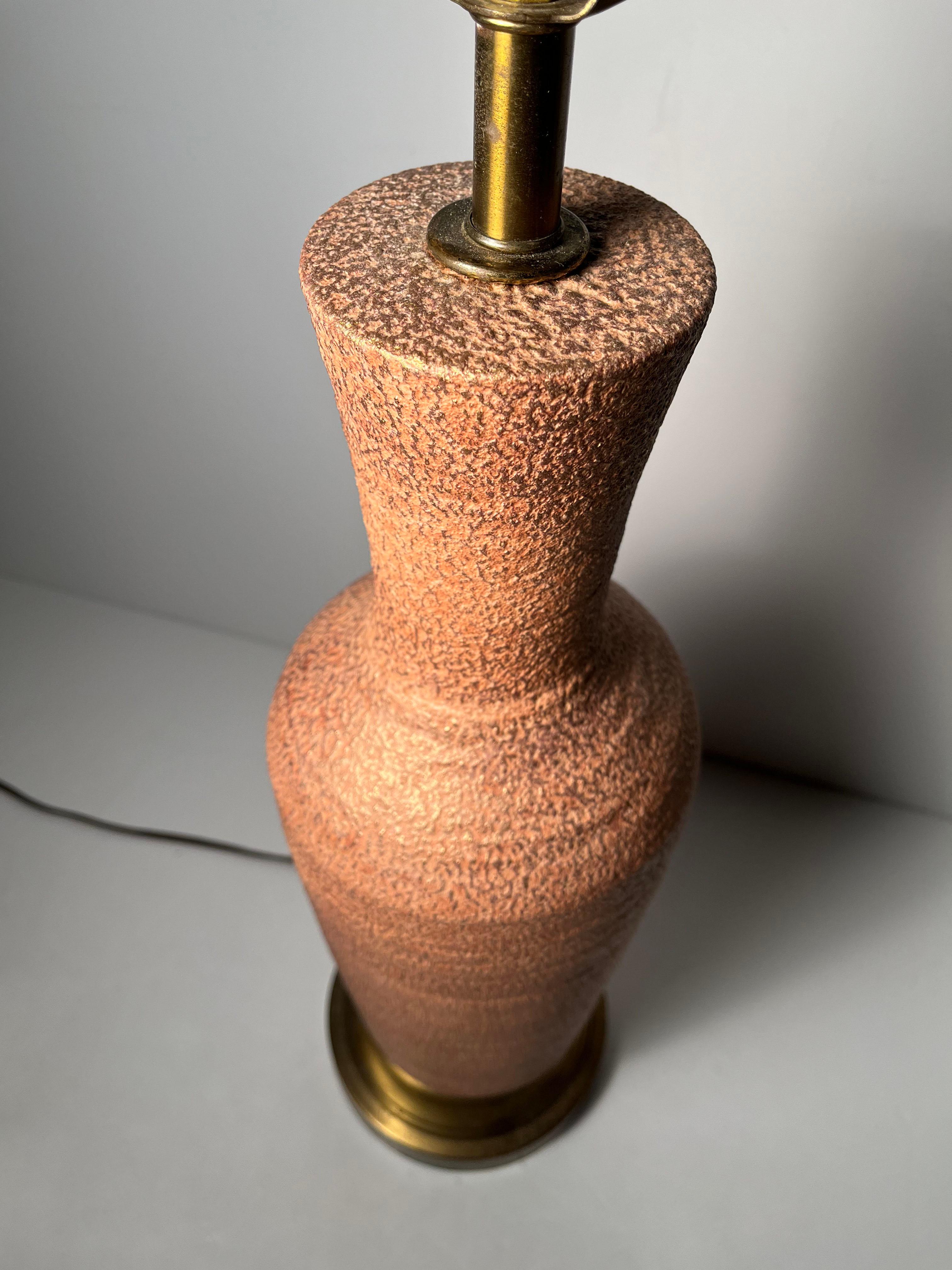 Vintage 1950s/60s Ceramic Lamp In Good Condition For Sale In Chicago, IL