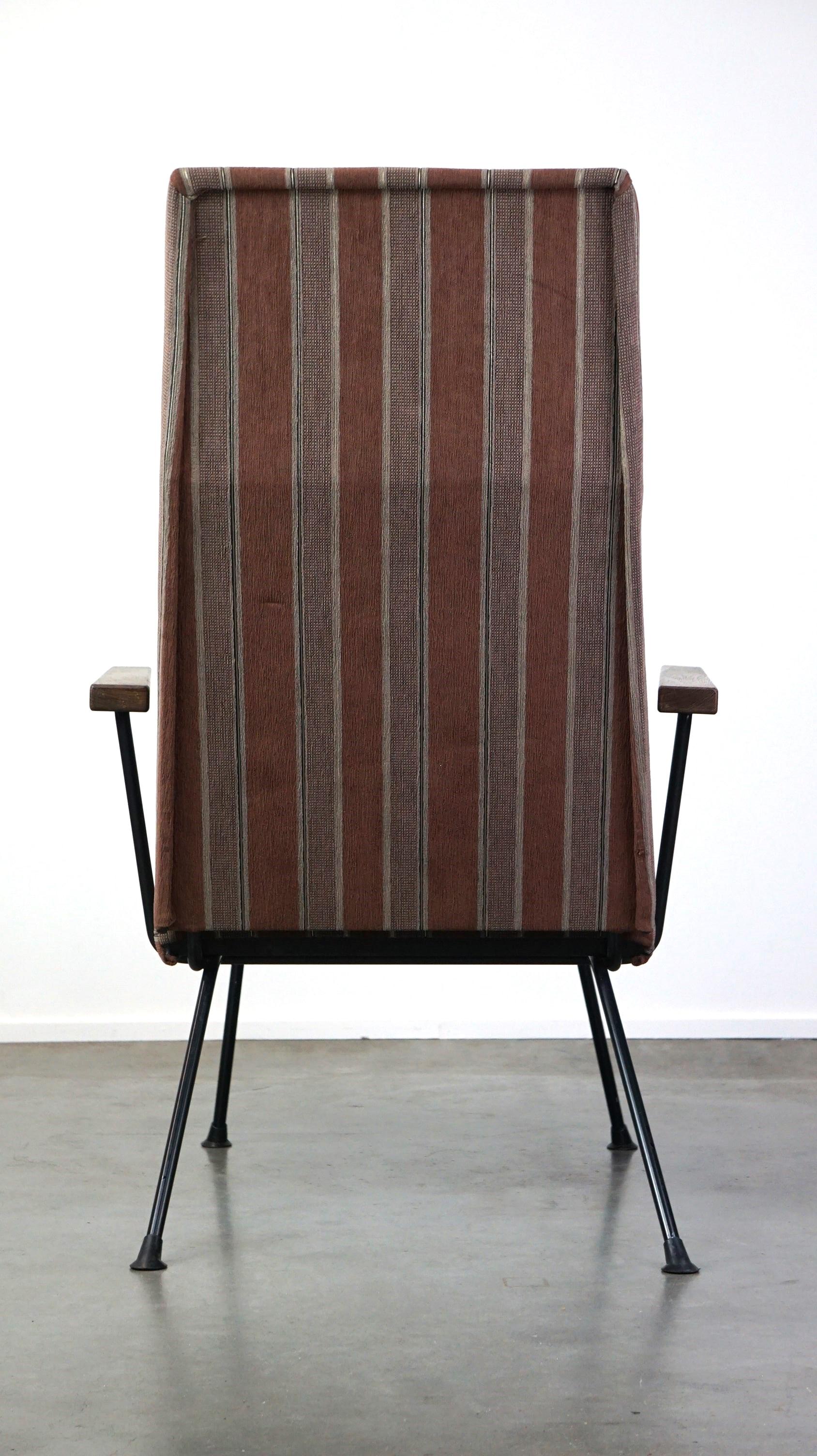 20ième siècle Fauteuil vintage design des années 1950/60 avec dossier haut, modèle 1410 de Gispen en vente