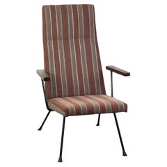 Vintage 1950s/60s design armchair with high backrest, model 1410 by Gispen