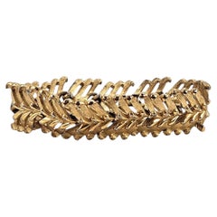 Bracciale vintage a maglie dorate degli anni '50-'60