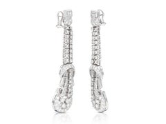 Vintage 1950s 7.50 Carat Diamond Dangle Earrings