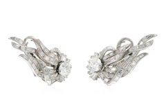 Vintage 1950s 7.60 Carat Diamond Climber Earrings