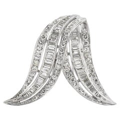 Broche Vintage 1950s 9.50 Carat Diamond Brooch