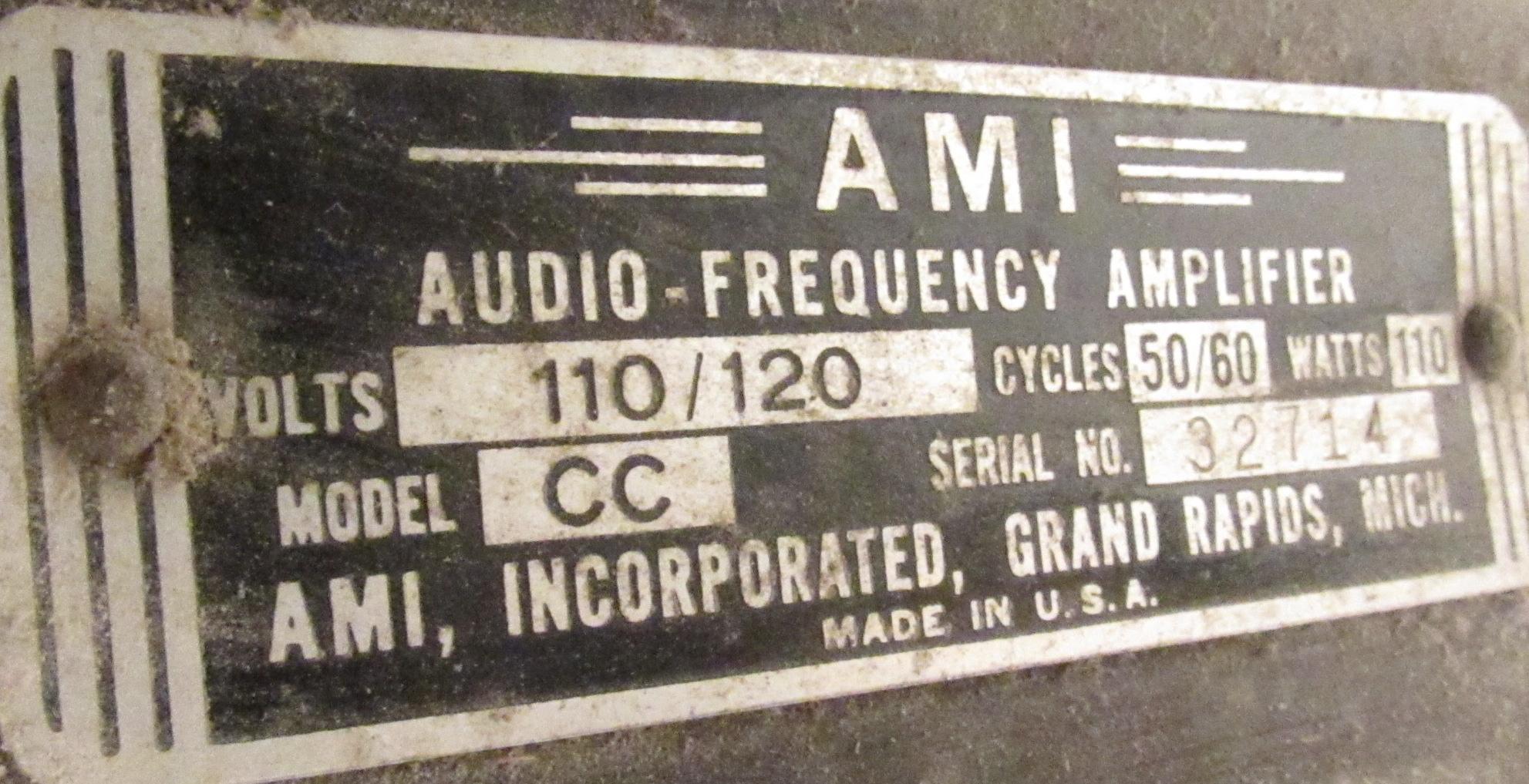 Vintage 1950s AMI 500 Jukebox Model C 6