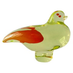 Vintage 1950s Antonio Da Ros for Cenedese Murano Italy Glass Bird Sculpture